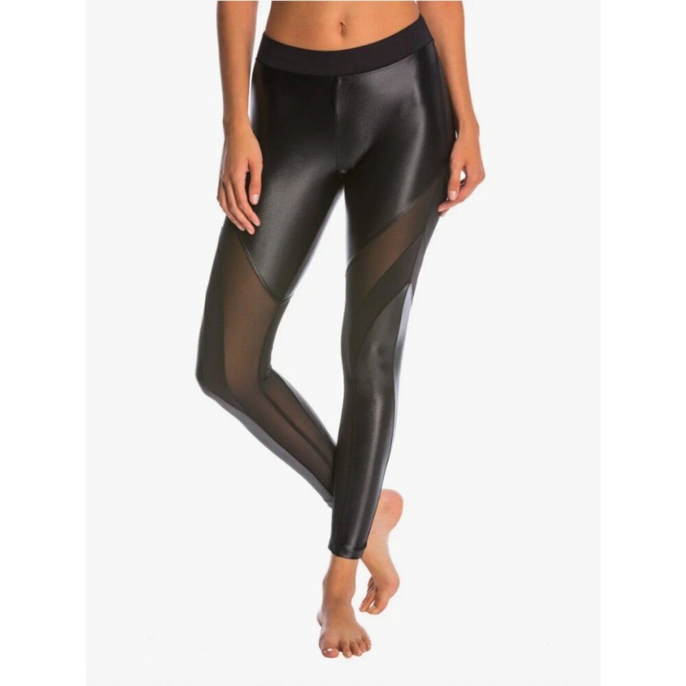 Koral $135 Frame Leggings, Black, Sz XS, EUC, Shine Legging w/ Mesh, Made in USA